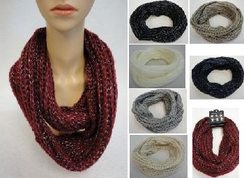 Knitted Infinity Scarf [Braided Knit-Metallic]